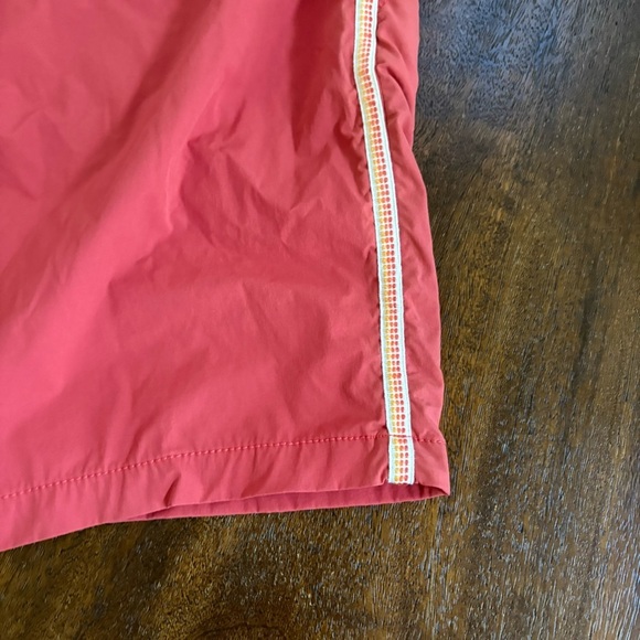 Marine Layer Mens XL Mesh Side Striped Shorts Drawstring Red Clay Gym Active - Picture 6 of 10